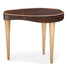 Load image into Gallery viewer, Camellia Field - End Table - Dark Brown / Gold
