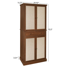 Load image into Gallery viewer, 4 Door Storage Cabinet With 1 Drawer, With 4 Adjustable Inner Shelves
