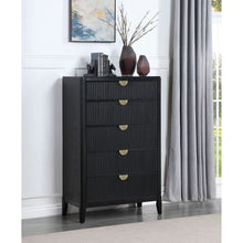 Load image into Gallery viewer, Mason - 5 Drawer Chest With Fluted Design - Black
