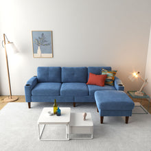 Load image into Gallery viewer, 3 Seater Convertible Combination L Shaped Sofa With Footstools With Storage
