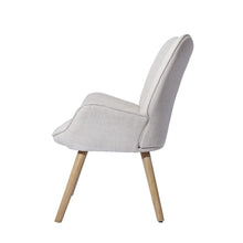 Load image into Gallery viewer, Tufted Chenille Solid Wood Wingback Chair - Beige / Natural
