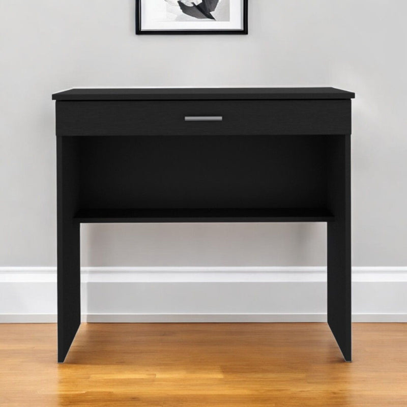 32" Wood Computer Desk With Drawer - Black