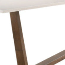 Load image into Gallery viewer, Faux Marble Solid Wood Trestle Base Dining Table - White / Brown
