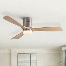 Load image into Gallery viewer, Low Profile Flush Mount Intergrated LED Ceiling Fan With Light And Silent Reversible Motor
