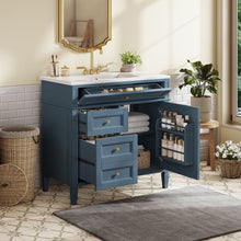 Load image into Gallery viewer, Bathroom Vanity With Top Sink, 2 Drawers And Tip Out Drawer

