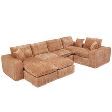 Load image into Gallery viewer, Sectional Sofa With Moveable Ottoman
