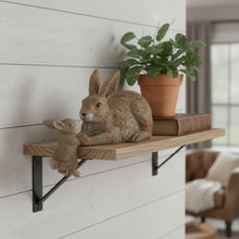 Load image into Gallery viewer, Poly Rabbit Figurine (Set of 2) (518102) - Brown / White
