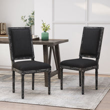Load image into Gallery viewer, French Country Style Dining Chair With Upholstered Seating And Fluted Legs
