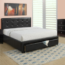 Load image into Gallery viewer, Bed With Tufted Headboard And Storage Drawer
