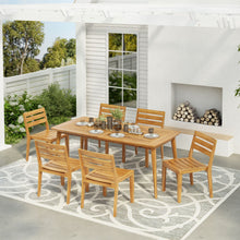 Load image into Gallery viewer, Outdoor 7 Pieces Rustic Patio Dining Set - Teak

