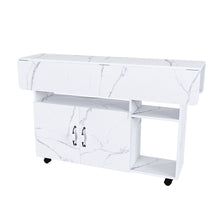 Load image into Gallery viewer, Multi Functional Folding Table With Storage Shelves And Wheels
