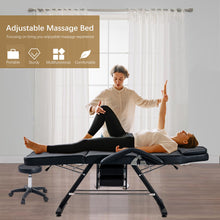 Load image into Gallery viewer, 72.8" Massage Salon Tattoo Chair With Two Trays Esthetician Bed With Hydraulic Stool, Multi-Purpose 3-Section Facial Bed Table, Adjustable Beauty Barber Spa Beauty Equipment
