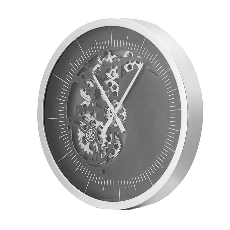 Circle Analog Wall Clock - Black / Silver