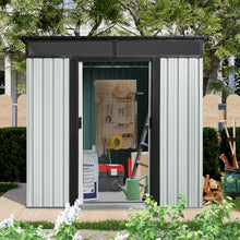 Load image into Gallery viewer, Outdoor Metal Storage Shed With Window And Transparent Plate For Garden, Lawn
