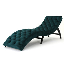 Load image into Gallery viewer, Elegant Tufted Chaise Lounge With Curved Design
