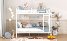 Load image into Gallery viewer, Full Over Full Metal Bunk Bed, White
