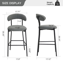 Load image into Gallery viewer, Counter Height Bar Stools With Powder Coating Base And Footrest
