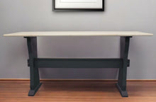 Load image into Gallery viewer, Genuine Marble Trestle Console Table - Ivory And Black
