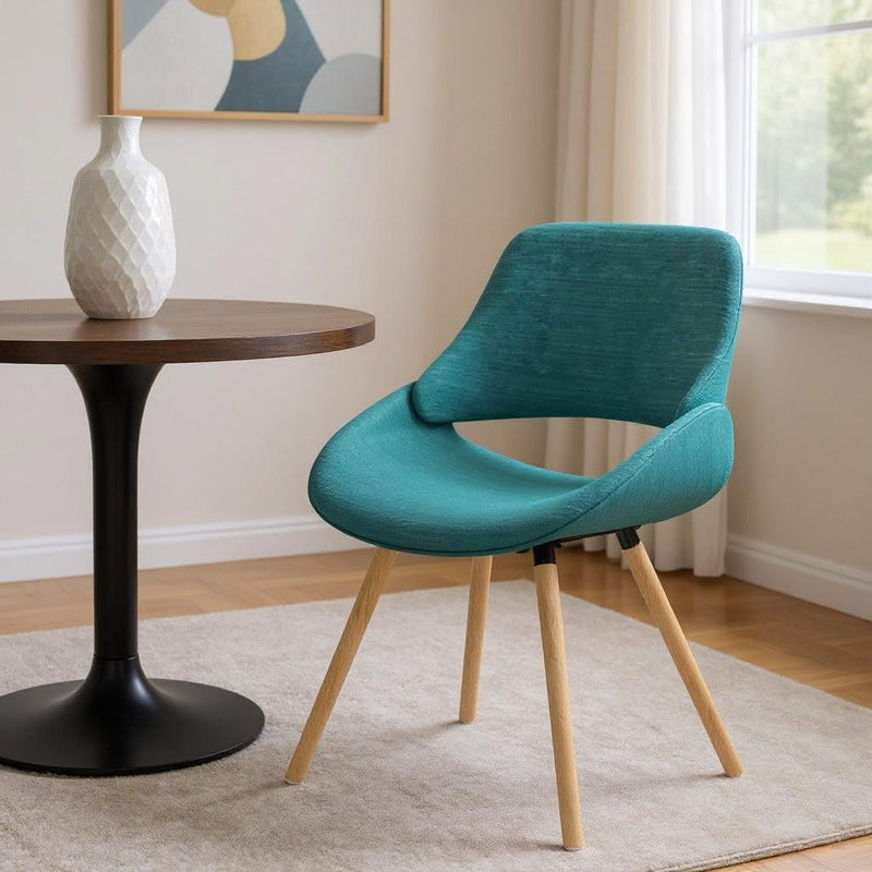 Dining Parsons Chair - Blue / Brown