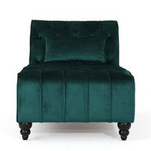 Load image into Gallery viewer, Ethereala - Upholstered Velvet Chaise Lounge With Button Tufted
