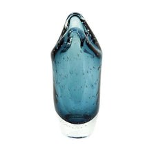 Load image into Gallery viewer, Bubble Oval Table Vase - Cerulean / Clear
