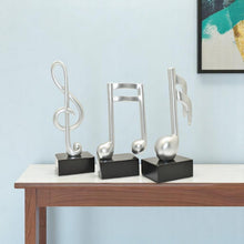 Load image into Gallery viewer, Music Tabletop Sculpture (Set of 3) - Silver
