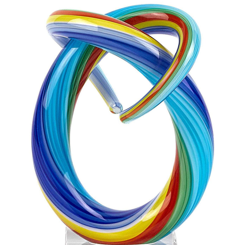 Murano Modern Abstract Tabletop Sculpture (376085) - Rainbow
