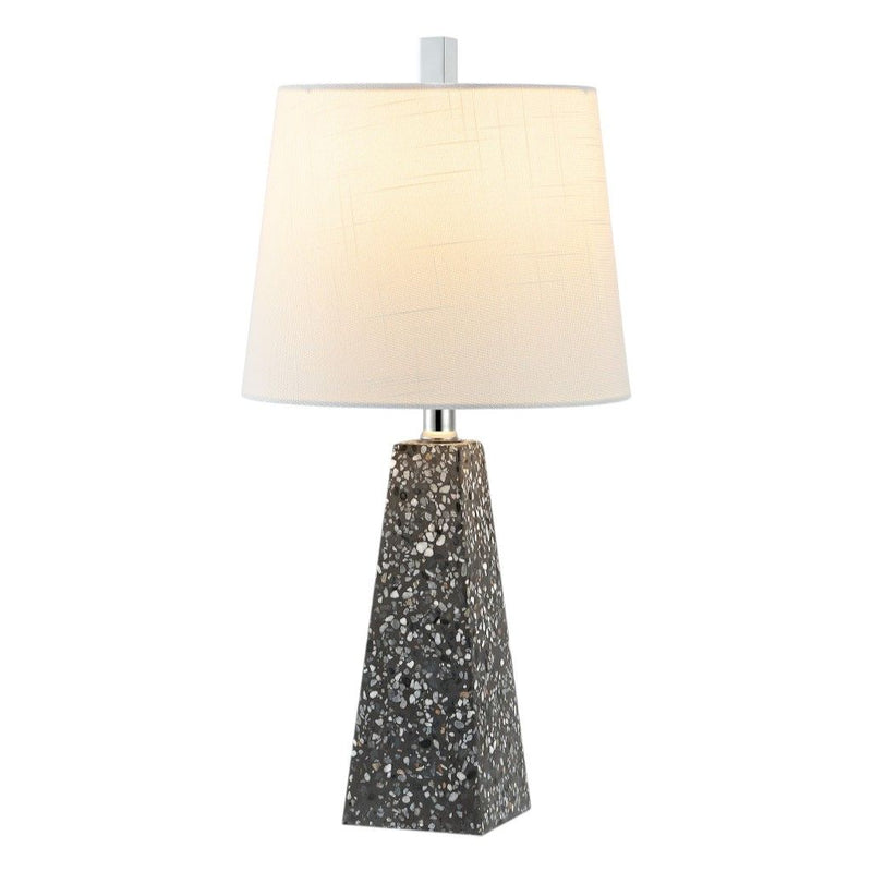 Geometric Table Lamps With Empire Shades (Set of 2) - Dark Gray