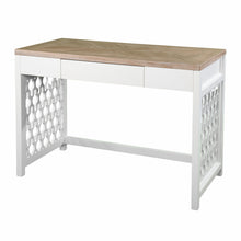 Load image into Gallery viewer, Writing Desk With Three Drawers - Natural / White

