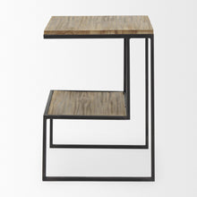 Load image into Gallery viewer, Sled End Table With Shelf - Brown / Light Brown
