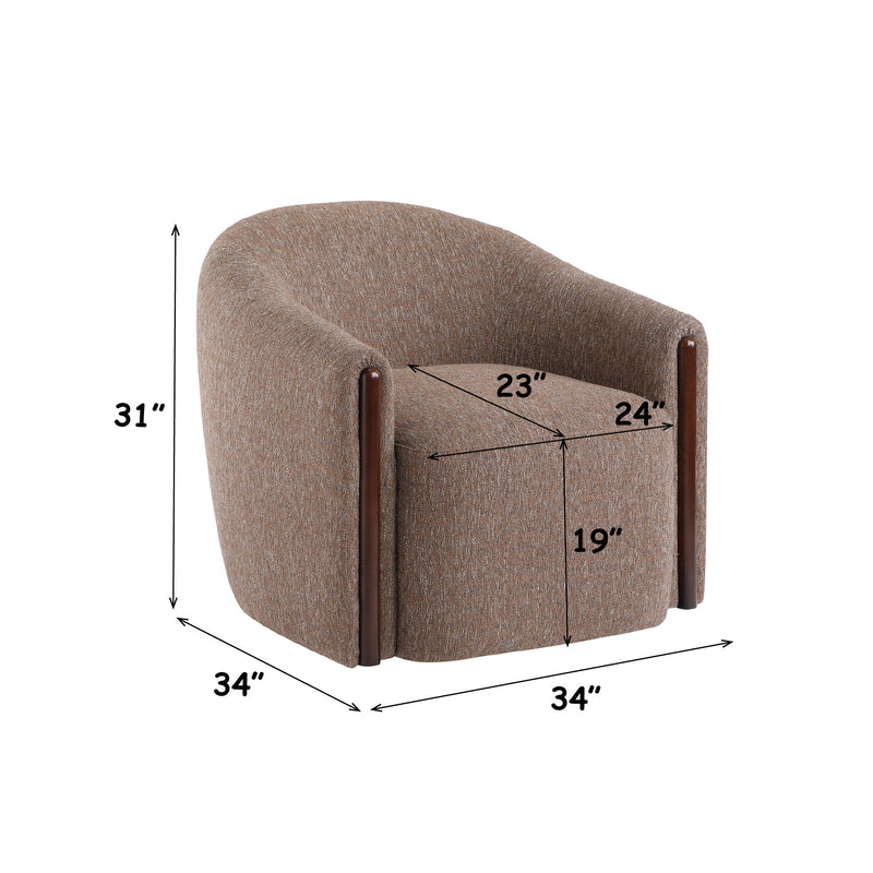 Ballona - Accent Chair With Swivel - Brown