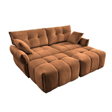 Load image into Gallery viewer, Sofa Set With Ottoman And Pillows, Textured, High Resilience Cushions
