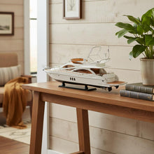Load image into Gallery viewer, Hand Painted Model Boat - White / Light Brown
