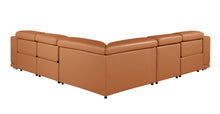 Load image into Gallery viewer, Italian Leather Modular L-Shaped Five Piece Corner Sectional - Camel
