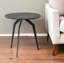 Load image into Gallery viewer, Ceramic Round End Table - Black And Gray
