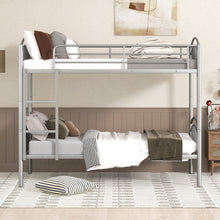 Load image into Gallery viewer, Twin Over Twin Metal Bunk Bed,Divided into Two Beds(Silver){OLD SKU:MF280424AAN}
