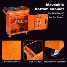 Load image into Gallery viewer, Tool Chest, 5 Drawer Rolling Tool Storage Cabinet With Detachable Top Tool Box, Liner, Universal Lockable Wheels, Adjustable Shelf, Locking Mechanism, Metal Tool Cart For Garage Workshop
