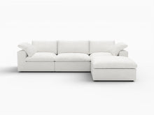 Load image into Gallery viewer, 2 Piece Living Room Set Blend Modular Sofa And Ottoman Storage - White
