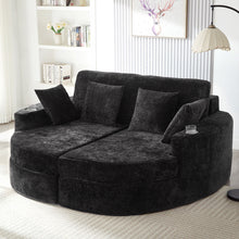 Load image into Gallery viewer, Boneless Design Upholstered Sofa Bed With Cup Holders

