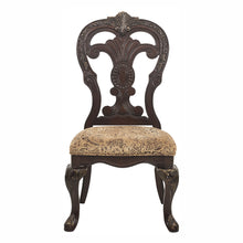 Load image into Gallery viewer, Elegant Style Beautiful Side Chairs 2 Piece Set Cherry With Tipping Fabric Upholstered Traditional Dining Furniture - Cherry
