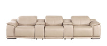 Load image into Gallery viewer, 134" Leather Reclining USB Sofa - Beige
