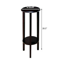 Load image into Gallery viewer, Round Accent Table With Open Shelf - Espresso
