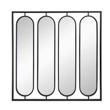 Load image into Gallery viewer, Large 4 Oval Wall Mirror With Square Frame, Home Decor For Living Room, Bedroom, Entryway, Office - Black

