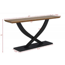 Load image into Gallery viewer, Entryway Console Table With Cross Legs Design - Natural / Espresso
