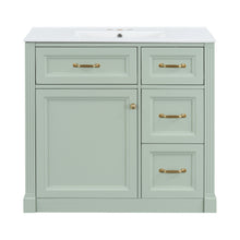 Load image into Gallery viewer, Modern Bathroom Vanity With Sink, 4 Drawers, Soft-Close Door, Adjustable Shelf

