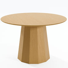 Load image into Gallery viewer, 46'' Wood Pedestal Base Round Top Dining Table - Natural
