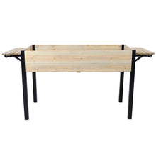 Load image into Gallery viewer, Raised Garden Bed With Metal Legs And Folding Storage Shelf
