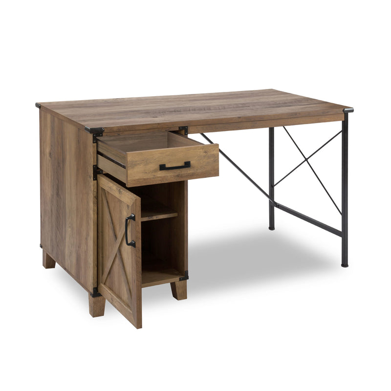 Wall Mounted Trestle Writing Desk - Oak