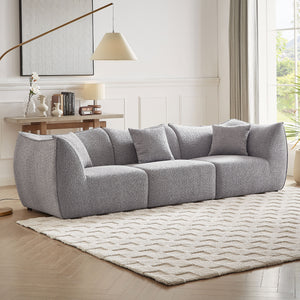 111 inch Sofa, Comfy Sofa Couch with  Deep Seats Modern Sofa- 3 Seater Sofa, Couch for Living Room Apartment Lounge GREY