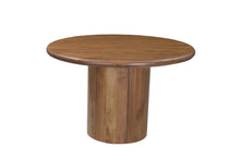 Load image into Gallery viewer, 48" Solid Wood Pedestal Base Round Top Dining Table - Brown
